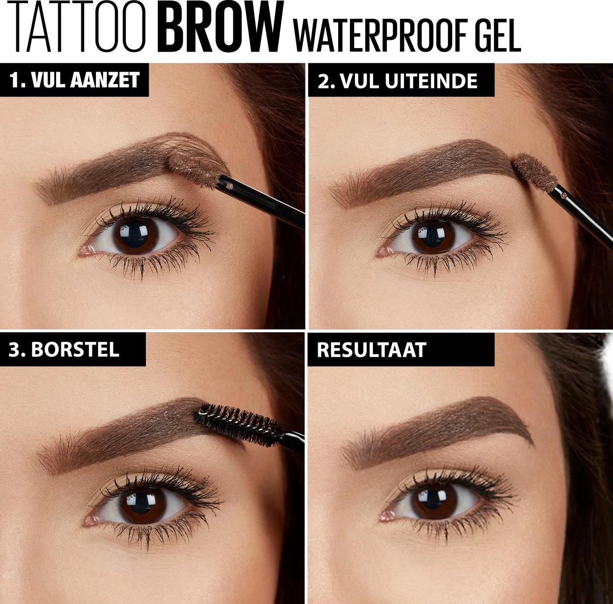 Maybelline Tattoo Brow Waterproof Wenkbrauwgel - 02 Soft Brown 5 Maybelline Tattoo Brow Waterproof Wenkbrauwgel - 02 Soft Brown - Afbeelding 5