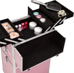 TecTake Cosmetica Koffer Met 3 Etages - Roze - Make-up Koffer -Mode Cosmetica Winkel 1200x1185 10