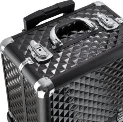 Dreamble Make-up Koffer - Make-up Trolley - Zwart - Rijdbaar - Met Wieltjes - Compact - 8 Vakken - Met Slot - 2 Sleutels -Mode Cosmetica Winkel 1200x1186 9