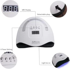Professionele 180W LED Nageldroger Lamp - Gel Nagel Droger - 180W De Sterkste Nagellamp Op De Markt - Geschikt Voor Elke Nagel, Sneller Droger Voor Gel Polish Nail Apparatuur Automatische Sensor Nail Art Gereedschap Voor Vingernagel En Teennagel -Mode Cosmetica Winkel 1200x1187