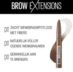 Maybelline Brow Extensions - 02 Soft Brown - Bruin Wenkbrauwpotlood - 10,5 Gr. -Mode Cosmetica Winkel 1200x1188 5
