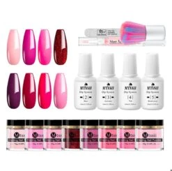 Dipping Powder Starter Kit - 8 Kleuren - Roze - Dip Poeder - Acryl Nagels - Dip Nagels - Meest Complete Starterspakket - Nagel Poeder - MTSSII - -Mode Cosmetica Winkel 1200x1191 1