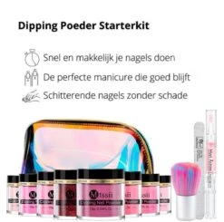 Dipping Powder Starter Kit - 8 Kleuren - Roze - Dip Poeder - Acryl Nagels - Dip Nagels - Meest Complete Starterspakket - Nagel Poeder - MTSSII - -Mode Cosmetica Winkel 1200x1192 1