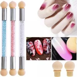 GUAPÀ - Nail Art Penselen Spons Set Met Holografische Glitter Poeder Set Voor Het Maken Van Prachtige Nail Art Effecten Op Je Nagels - 6 Delige Nail Art Set -Mode Cosmetica Winkel 1200x1193 4