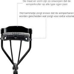 INTER-ESQUE® Wimperkruller - Eyelash Curler + 3x Gratis Extra Siliconen Pad & 3x Extra Kam - Zwart -Mode Cosmetica Winkel 1200x1196 23