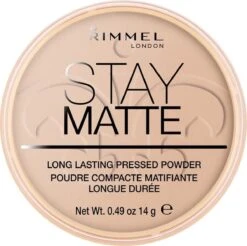 Rimmel London Stay Matte Pressed Powder - 005 Silky Beige -Mode Cosmetica Winkel 1200x1197 13