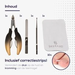 Skeraxo® Professionele Pedicureset Nageltang Kalknagel - Met Nagelvijl & Vuil Verwijderaar - Nagelschaar Voor Harde Teennagels – Nagelknipper Ingegroeide Teennagel - Inclusief Teennagel Correctors -Mode Cosmetica Winkel 1200x1197 6