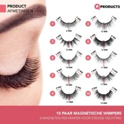 Qproducts Magnetische Wimpers - Nepwimpers - Wimperset Van 10 Wimpers 4 Eyeliners En Pincet - Inclusief Wimper Bewaardoos Met Ingebouwd Spiegeltje - Magneet Wimpers - Magnetic Lashes -Mode Cosmetica Winkel 1200x1198 36