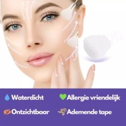 Face Lift Tape - Licht Haar - Facelift Zonder Chirurgie - Instant Eyes, Face And Neck Lift - Blond/wit/licht Haar - 40 Stuks - Transparent -Mode Cosmetica Winkel 1200x1198 51