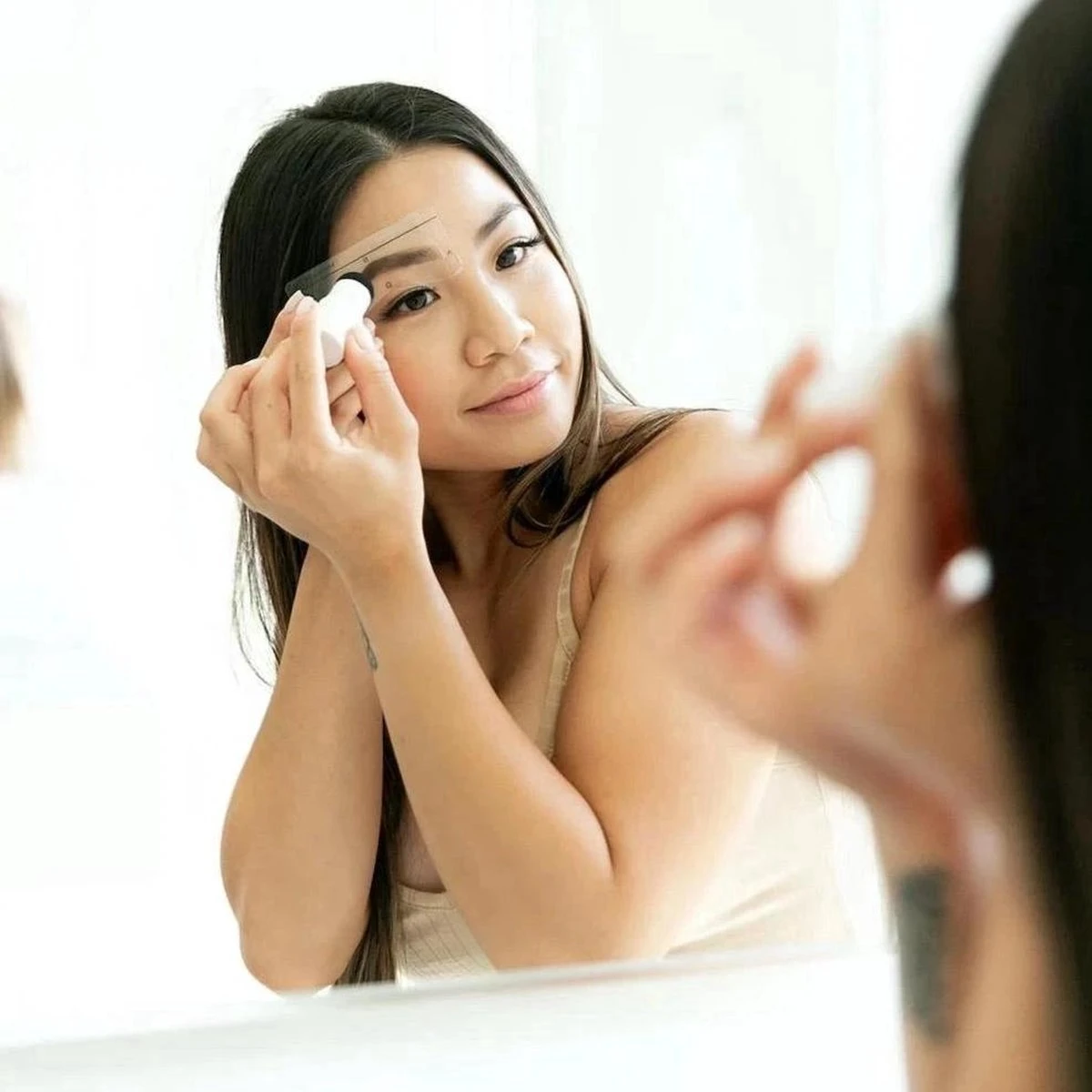 ProductPlanet Premium Wenkbrauw Stempel Set 2022 - Wenkbrauw Sjabloon - Wenkbrauwstempel - Brow Stamp - 10 Sjablonen - Borsteltje - Mesje - Herbruikbaar - Waterdicht - Cadeau Voor Haar - Medium Bruin 2 ProductPlanet Premium Wenkbrauw Stempel Set 2022 - Wenkbrauw Sjabloon - Wenkbrauwstempel - Brow Stamp - 10 Sjablonen - Borsteltje - Mesje - Herbruikbaar - Waterdicht - Cadeau Voor Haar - Medium Bruin - Afbeelding 2