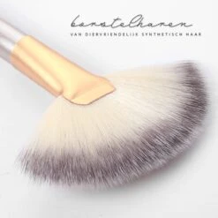 Evvie 24-delige Make-up Kwastenset - Beige/Goud - In Etui Marble -Mode Cosmetica Winkel 1200x1200 1102