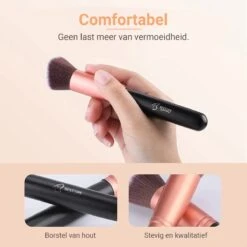 Bestope Make Up Kwasten Set Met Beauty Blenders 16 Delig - Brush Set - Kwasten Reiniger - Rosé Goud -Mode Cosmetica Winkel 1200x1200 1108