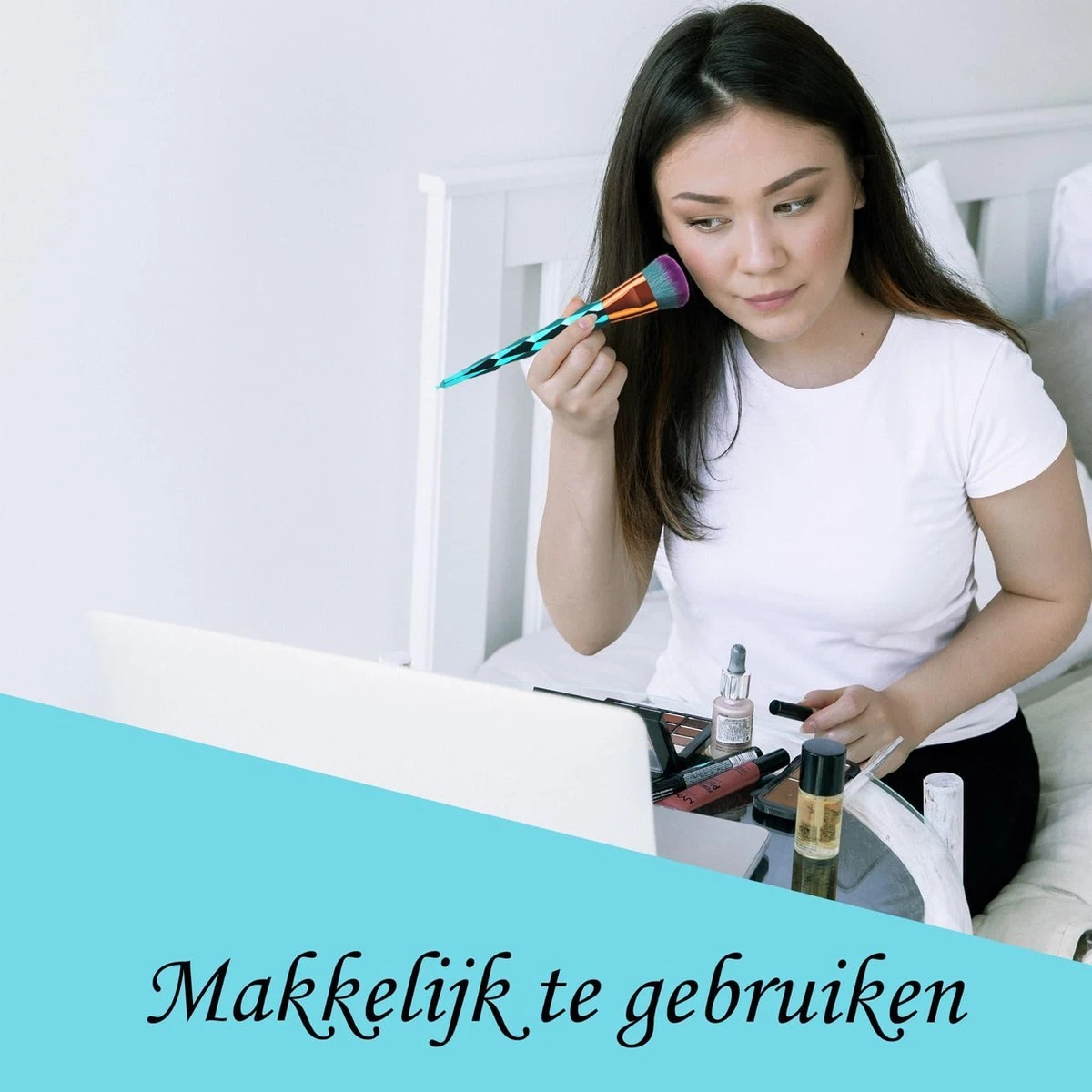 Make Up Kwasten Set - Blauwe Make Up Brush - Oogschaduw - Foundation Kwast - Poeder Kwast - Brush - Make Up - Cosmetica - Kwasten Set – Make Up Tasje - 12 Stuks - Valentijn Cadeautje Voor Haar 8 Make Up Kwasten Set - Blauwe Make Up Brush - Oogschaduw - Foundation Kwast - Poeder Kwast - Brush - Make Up - Cosmetica - Kwasten Set – Make Up Tasje - 12 Stuks - Valentijn Cadeautje Voor Haar - Afbeelding 8