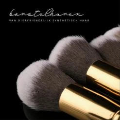 Evvie Set Van 10 Make-up Kwasten Kabuki - Wit-Goud -Mode Cosmetica Winkel 1200x1200 1123