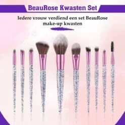 Make Up Kwasten Set - Make Up Brush - Oogschaduw - Foundation Kwast - Poeder Kwast - Brush - Make Up - Cosmetica - Kwasten Set – Make Up Tasje - 10 Stuks -Mode Cosmetica Winkel 1200x1200 1132