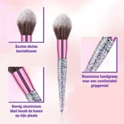 Make Up Kwasten Set - Make Up Brush - Oogschaduw - Foundation Kwast - Poeder Kwast - Brush - Make Up - Cosmetica - Kwasten Set – Make Up Tasje - 10 Stuks -Mode Cosmetica Winkel 1200x1200 1133