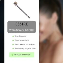 Essire Luxe Wenkbrauw Borstel - Wimperborstel - Wimperkam - 3-in-1 -Mode Cosmetica Winkel 1200x1200 1190