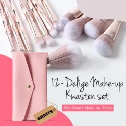 BeauRose Make Up Kwasten Set - Make Up Brush - Oogschaduw - Foundation Kwast - Poeder Kwast - Brush - Make Up - Cosmetica - Kwasten Set – Make Up Tasje - 12 Stuks 14 BeauRose Make Up Kwasten Set - Make Up Brush - Oogschaduw - Foundation Kwast - Poeder Kwast - Brush - Make Up - Cosmetica - Kwasten Set – Make Up Tasje - 12 Stuks -Mode Cosmetica Winkel 1200x1200 1204
