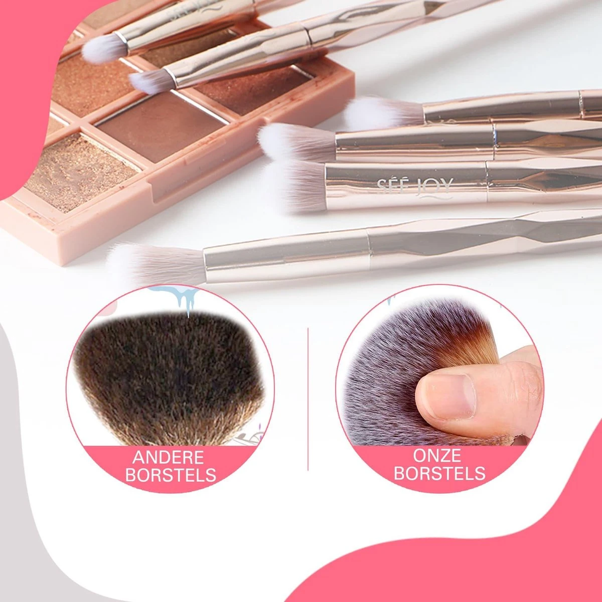 BeauRose Make Up Kwasten Set - Make Up Brush - Oogschaduw - Foundation Kwast - Poeder Kwast - Brush - Make Up - Cosmetica - Kwasten Set – Make Up Tasje - 12 Stuks 6 BeauRose Make Up Kwasten Set - Make Up Brush - Oogschaduw - Foundation Kwast - Poeder Kwast - Brush - Make Up - Cosmetica - Kwasten Set – Make Up Tasje - 12 Stuks - Afbeelding 6