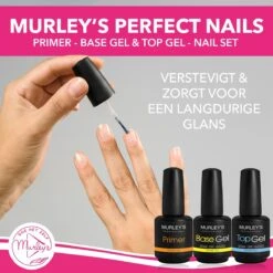 MURLEY’s Primer Base Coat Top Coat 3 In 1 Set Voor Gellak Polygel Acryl Basecoat & Topcoat - 3x 15ml - Gel Nagellak - Gelnagellak - UV / LED Lamp Gelnagels -Mode Cosmetica Winkel 1200x1200 121