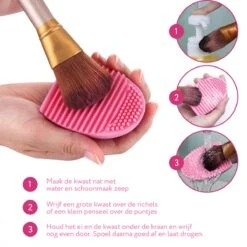 Make Up Kwasten Reiniger - Egg Roze - BrushEgg - Kwastenreiniger -Mode Cosmetica Winkel 1200x1200 1229