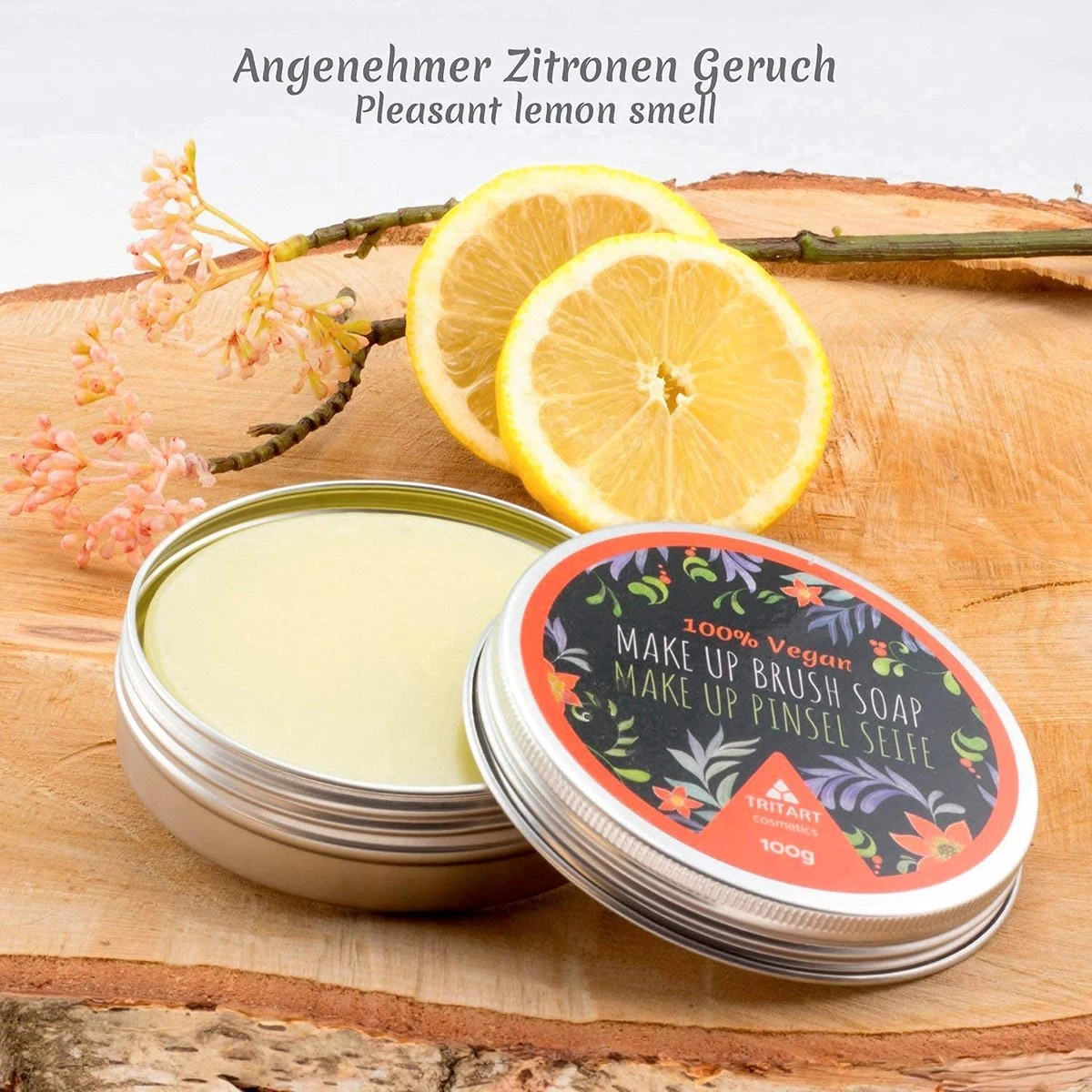 Professionele Vegan Kwastenreiniger Zeep, Cosmetica Kwast En Make-up Kwast, Zeep Van Tritart 100 G + Hart Reiniger 2 Professionele Vegan Kwastenreiniger Zeep, Cosmetica Kwast En Make-up Kwast, Zeep Van Tritart 100 G + Hart Reiniger - Afbeelding 2