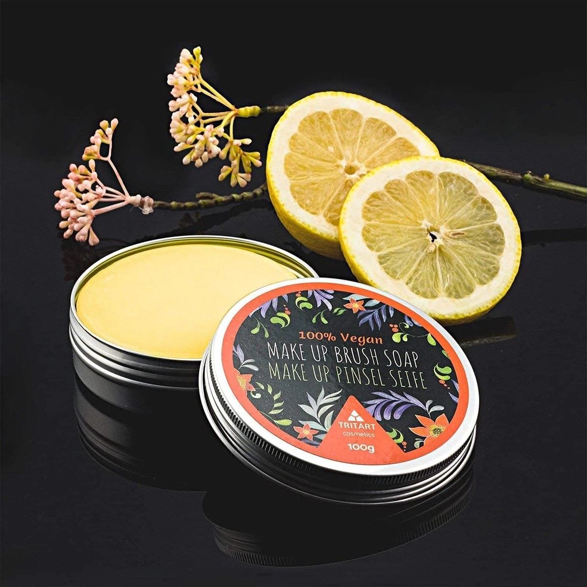 Professionele Vegan Kwastenreiniger Zeep, Cosmetica Kwast En Make-up Kwast, Zeep Van Tritart 100 G + Hart Reiniger 6 Professionele Vegan Kwastenreiniger Zeep, Cosmetica Kwast En Make-up Kwast, Zeep Van Tritart 100 G + Hart Reiniger - Afbeelding 6