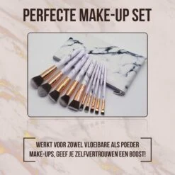 Luxe Make Up Kwasten Set - Make Up Brush - Oogschaduw – Beauty - Foundation Kwast - Poederkwast - Brush - Make Up - Cosmetica - Kwasten Set – Make Up Etui - Make Up Penselen Set – Make Up Set -Mode Cosmetica Winkel 1200x1200 1257