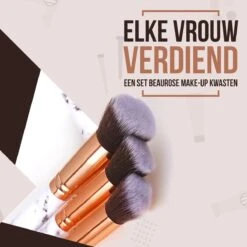 Luxe Make Up Kwasten Set - Make Up Brush - Oogschaduw – Beauty - Foundation Kwast - Poederkwast - Brush - Make Up - Cosmetica - Kwasten Set – Make Up Etui - Make Up Penselen Set – Make Up Set -Mode Cosmetica Winkel 1200x1200 1258
