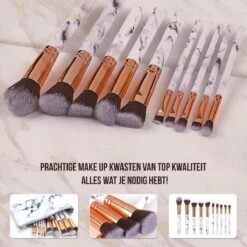 Luxe Make Up Kwasten Set - Make Up Brush - Oogschaduw – Beauty - Foundation Kwast - Poederkwast - Brush - Make Up - Cosmetica - Kwasten Set – Make Up Etui - Make Up Penselen Set – Make Up Set -Mode Cosmetica Winkel 1200x1200 1259