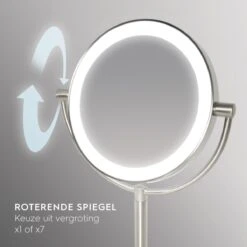 HoMedics MIR8150 Dubbelzijdige Make Up Spiegel Met Verlichting - Vrijstaand - 7x Vergroting - Spiegel Met Ringverlichting -Mode Cosmetica Winkel 1200x1200 1269