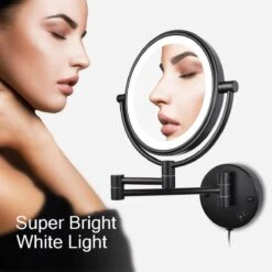 SaniDreams Thora - Make-up Spiegel-rond-zwart-10x Vergroot