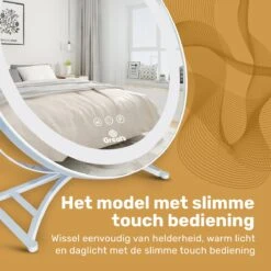 Great's® Make Up Spiegel Met LED Verlichting- ⌀ 40cm - Visagie Spiegel Rond - Extra Close Up Spiegeltje 10x - Wit -Mode Cosmetica Winkel 1200x1200 1325