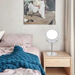 A&K Make Up Spiegel Met Ringverlichting | LED Verlichting | Scheerspiegel - Zilver -Mode Cosmetica Winkel 1200x1200 1331