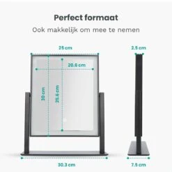 Mirlux Hollywood Spiegel Met Verlichting - Make Up - Visagie - Dimbaar LED Lampen Licht - Zwart -Mode Cosmetica Winkel 1200x1200 1338
