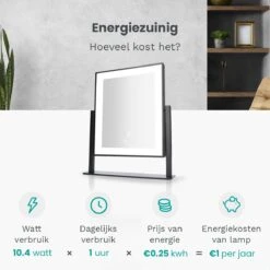 Mirlux Hollywood Spiegel Met Verlichting - Make Up - Visagie - Dimbaar LED Lampen Licht - Zwart -Mode Cosmetica Winkel 1200x1200 1341