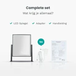 Mirlux Hollywood Spiegel Met Verlichting - Make Up - Visagie - Dimbaar LED Lampen Licht - Zwart -Mode Cosmetica Winkel 1200x1200 1342