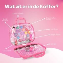 Make Up Koffer 25 Delig - Roze - Make Up Koffer Met Inhoud - Make Up Koffer Meisjes - Make Up Koffer Kinderen - Make Up Set Voor Meisjes -Mode Cosmetica Winkel 1200x1200 1372