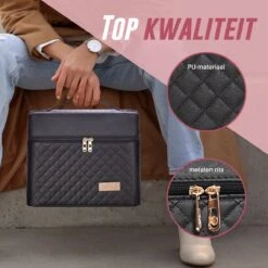 Make Up Koffer En Organizer - Beautycase Met Spiegel - Dames - Cosmetica En Visagie - Zwart -Mode Cosmetica Winkel 1200x1200 1391