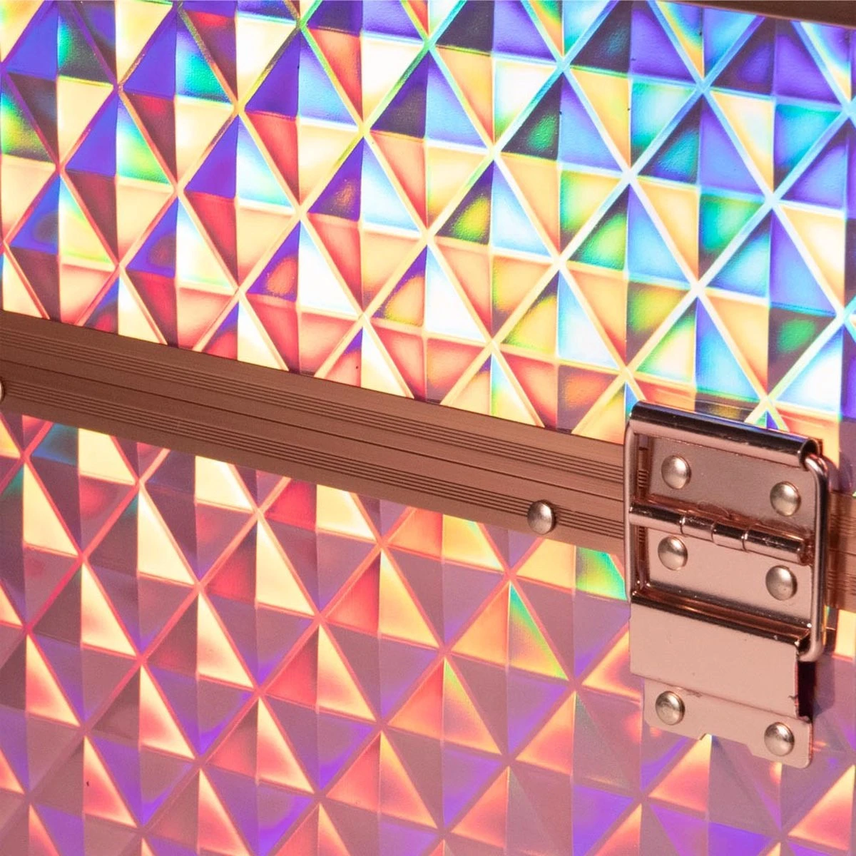 Koffer Groot Holo/Golden Rose XXL Met Opbergvakken 5 Koffer Groot Holo/Golden Rose XXL Met Opbergvakken - Afbeelding 5