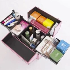 Confibel Make Up Koffer - Uitklapbaar - 5 Opbergbakken - Met Slot -Mode Cosmetica Winkel 1200x1200 1418