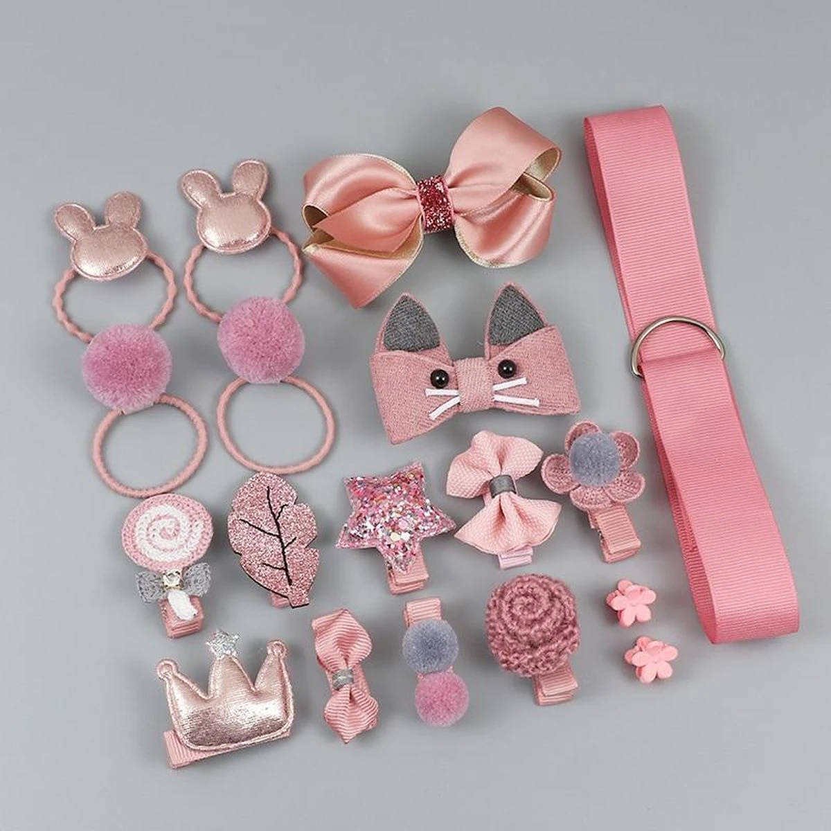 18 Haarspelden - Haarelastiekjes - Haaraccessoires - Haarclips - Voor Baby's En Meisjes - Geschenkset - In Cadeau Verpakking - Cadeau Meisje - Oud Roze - 18 Stuks 2 18 Haarspelden - Haarelastiekjes - Haaraccessoires - Haarclips - Voor Baby's En Meisjes - Geschenkset - In Cadeau Verpakking - Cadeau Meisje - Oud Roze - 18 Stuks - Afbeelding 2