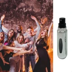 MaxedMore Navulbare Parfumverstuiver 5ml Zilver - 65 Keer Spraybare Parfum Verstuiver - Hervulbaar Tasverstuiver Voor Parfum - Meeneem Mini Geur Flesje Voor Op Reis - Lipstick Formaat Navulbaar Parfumflesje -Mode Cosmetica Winkel 1200x1200 1543
