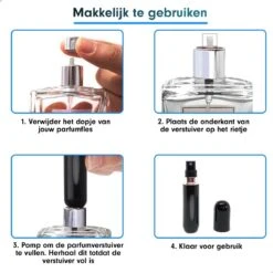 MaxedMore Navulbare Parfumverstuiver 5ml Zwart - 65 Keer Spraybare Parfum Verstuiver - Hervulbaar Tasverstuiver Voor Parfum - Meeneem Mini Geur Flesje Voor Op Reis - Lipstick Formaat Navulbaar Parfumflesje -Mode Cosmetica Winkel 1200x1200 1556