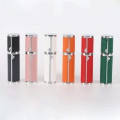 Hervulbare Parfumverstuiver-5ml-Mini Parfumverstuiver-Kleine Spuitfles Voor Parfum-Lege Parfumflesje Voor Op Reis Glasspray Draagbaar Parfumpakket Met Lederen Hoes - Mandarijn Groen -Mode Cosmetica Winkel 1200x1200 1562