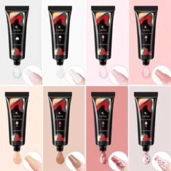 Merkloos Nepnagels - Polygel Set - Nagelverlengingsset - 8 Kleuren - Nagels Set - Temperatuurwisselgel - Lichtgevende Gel - Voor Beginners - Voor DIY Salon Art Nagels - Type A -Mode Cosmetica Winkel 1200x1200 222