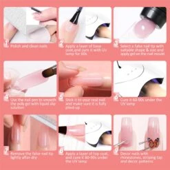 Merkloos Nepnagels - Polygel Set - Nagelverlengingsset - 8 Kleuren - Nagels Set - Temperatuurwisselgel - Lichtgevende Gel - Voor Beginners - Voor DIY Salon Art Nagels - Type A -Mode Cosmetica Winkel 1200x1200 224