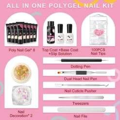 Merkloos Nagels Set - 8 Kleuren - Nagels Starter Set - Met Toplaag, Basislaag, Slipoplossing, Nagelverlengingsgel, Gel Builder - Voor DIY Voor Beginners - Beste Cadeau -Mode Cosmetica Winkel 1200x1200 251