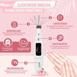 Nolad® Elektrische Nagelvijl - Nagelvijlen - Nagelaccessoires - Wit -Mode Cosmetica Winkel 1200x1200 279