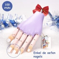 Oefen Nagels - 100 Stuks – Wit – Nailtrainer Tips - Nailtrainer Nagel Oefenhand - Oefenhand Voor Nagels – Nagel Oefenhand – Nailtrainer Refill – Nagel Bedjes Oefenhand -Mode Cosmetica Winkel 1200x1200 333